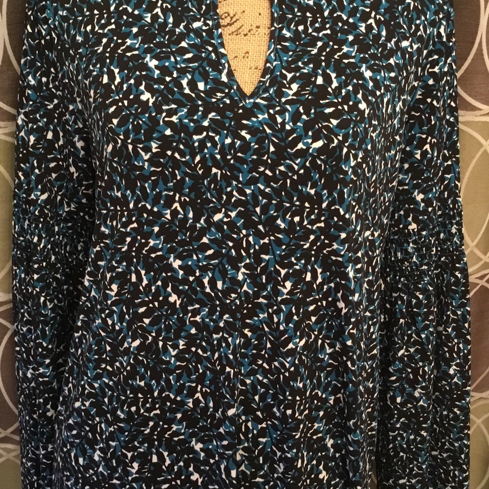 MICHAEL Michael Kors Deep Teal Leaf Dress NWT Med - Picture 7 of 8